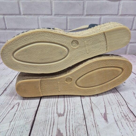Toni Pons Flat Espadrilles Cotton Fabric Verdi V Size 39 - Picture 7 of 10